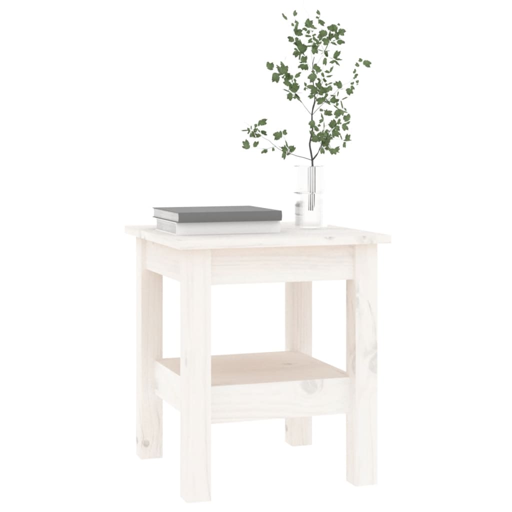 Mesa de centro 35x35x40 cm pinho maciço branco - Image 4