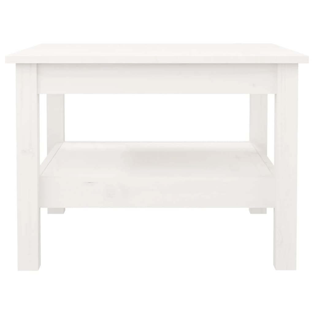 Mesa de centro 55x55x40 cm pinho maciço branco - Image 2