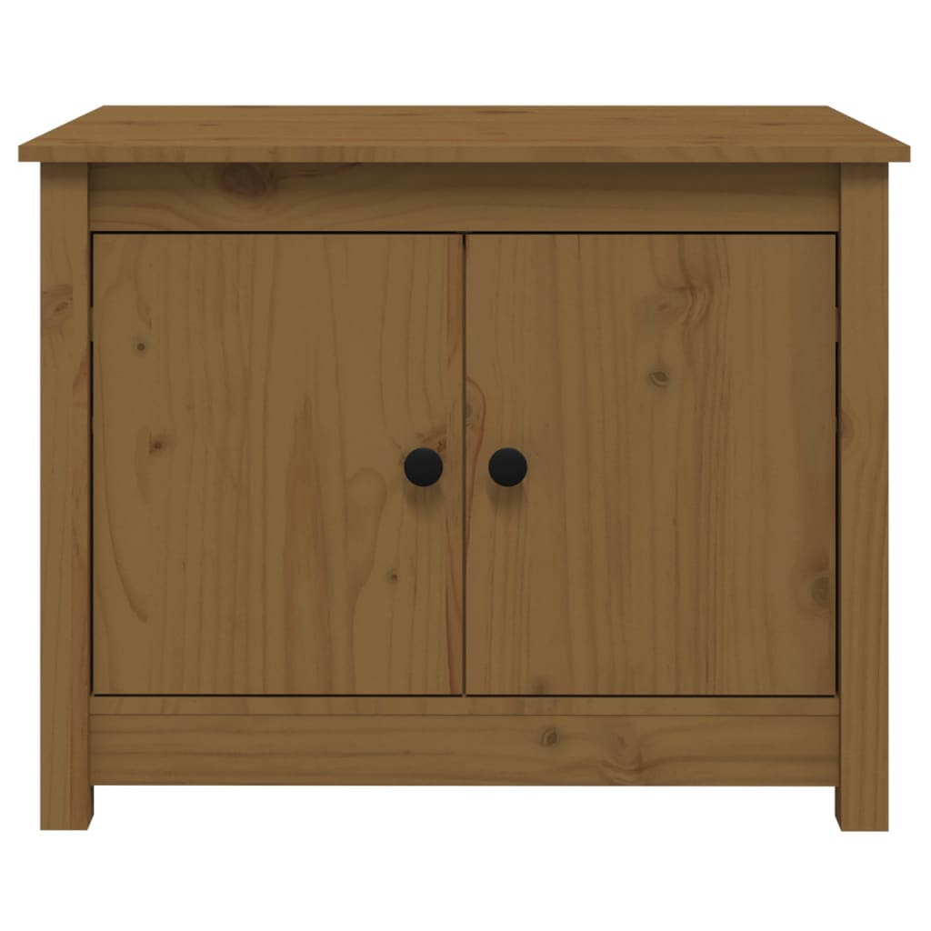 Mesa de centro 71x49x55 cm pinho maciço castanho mel - Image 5