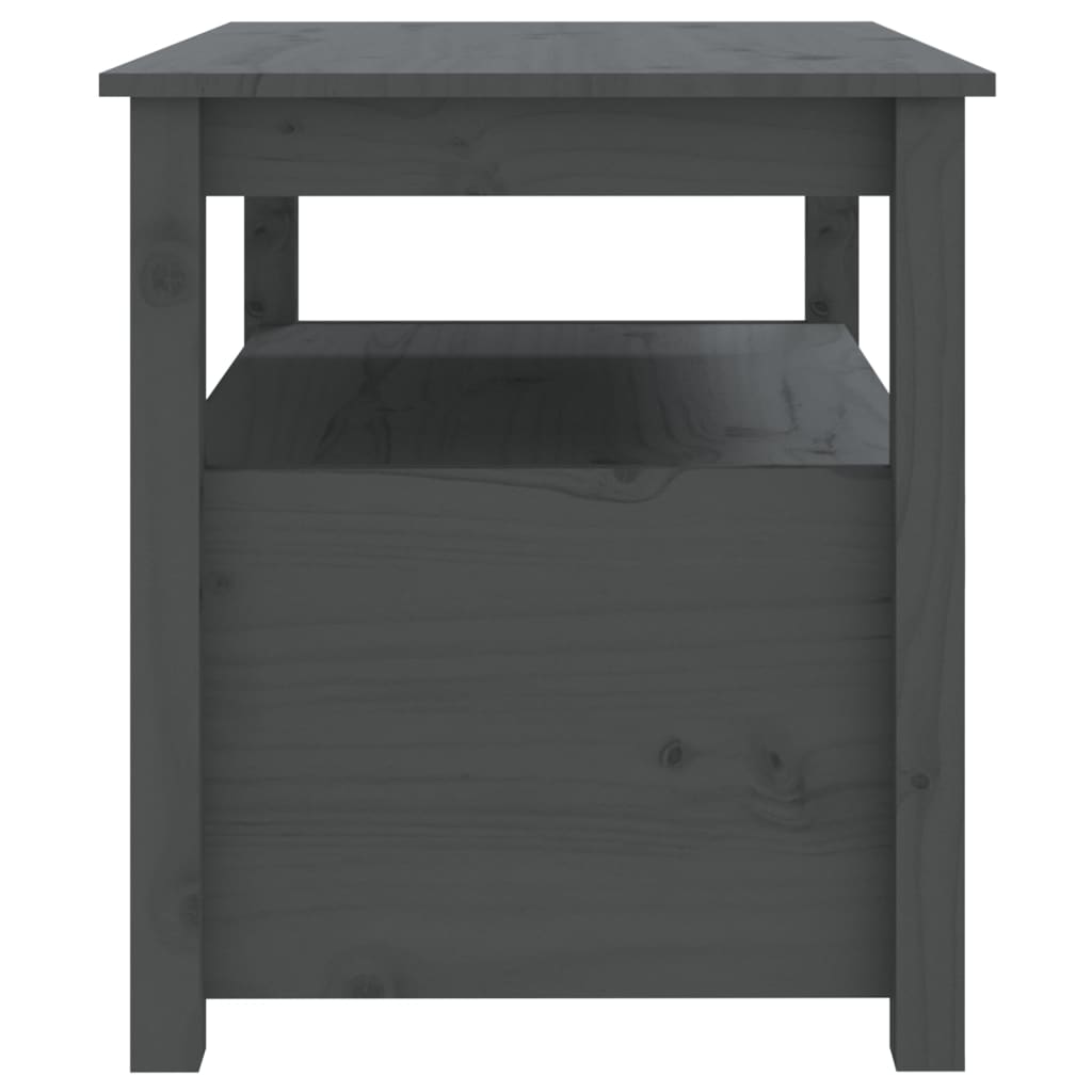 Mesa de centro 71x49x55 cm pinho maciço cinza - Image 8