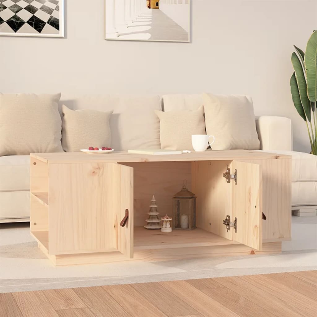 Mesa de centro 100x50x41 cm pinho maciço - Image 2