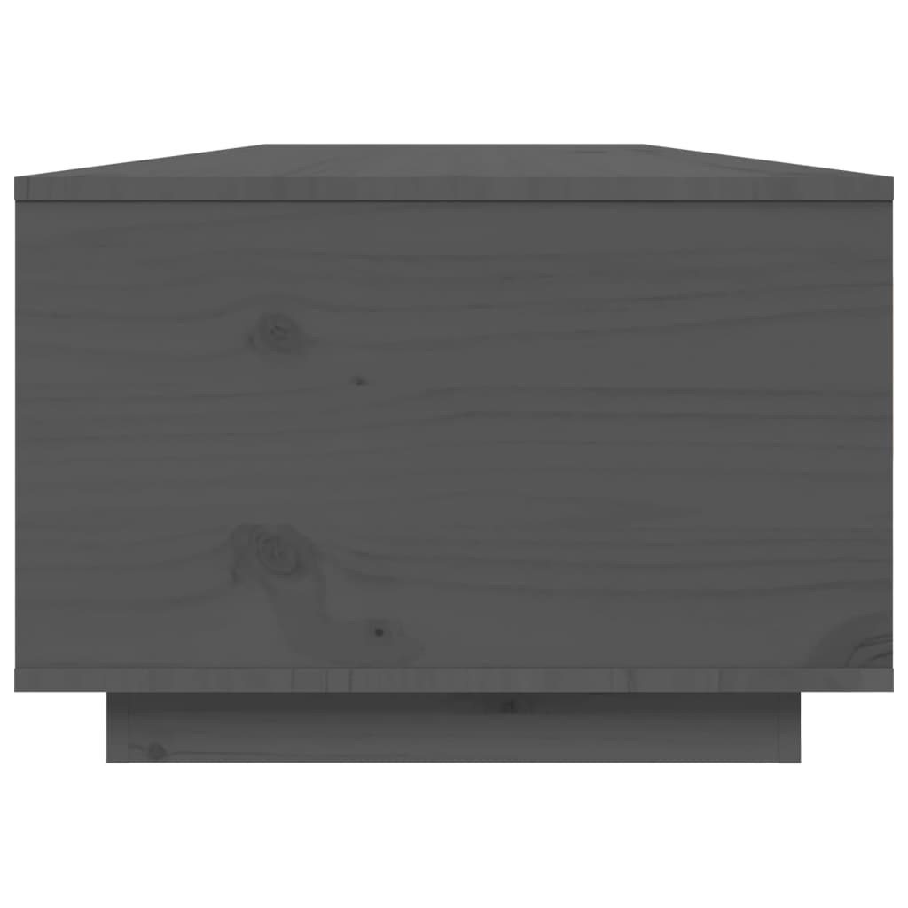 Mesa de centro 80x80x35,5 cm madeira de pinho maciça cinza - Image 7