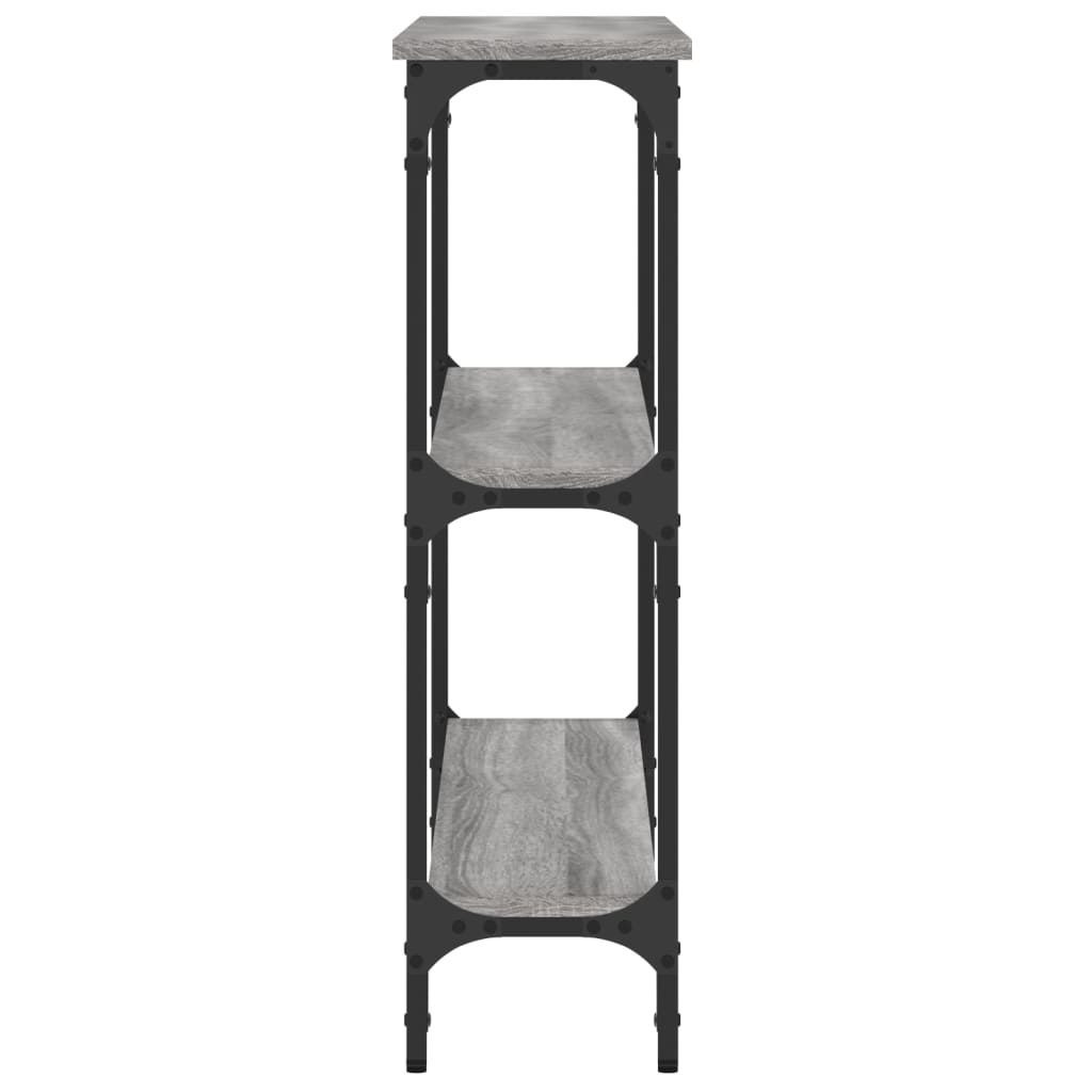 Mesa consola 100x22,5x75cm derivados de madeira cinzento sonoma - Image 4