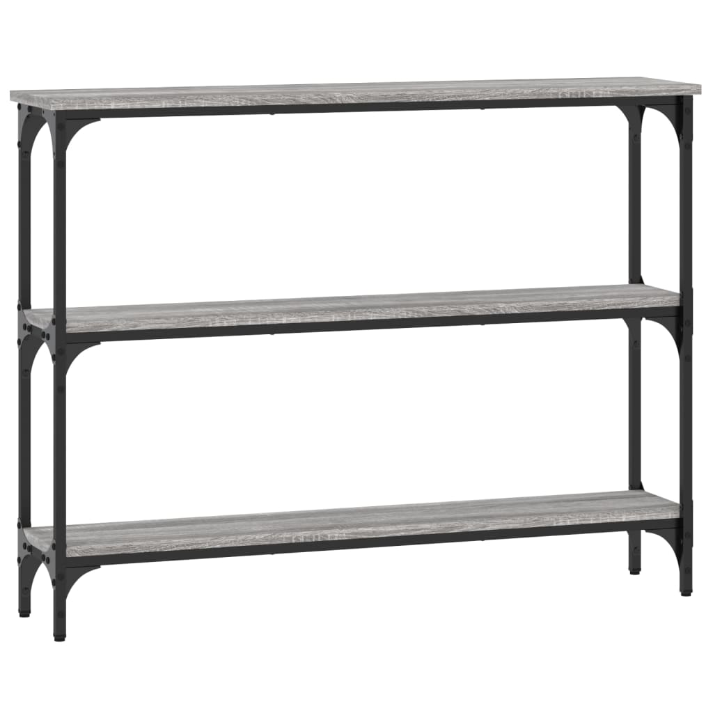 Mesa consola 100x22,5x75cm derivados de madeira cinzento sonoma - Image 5