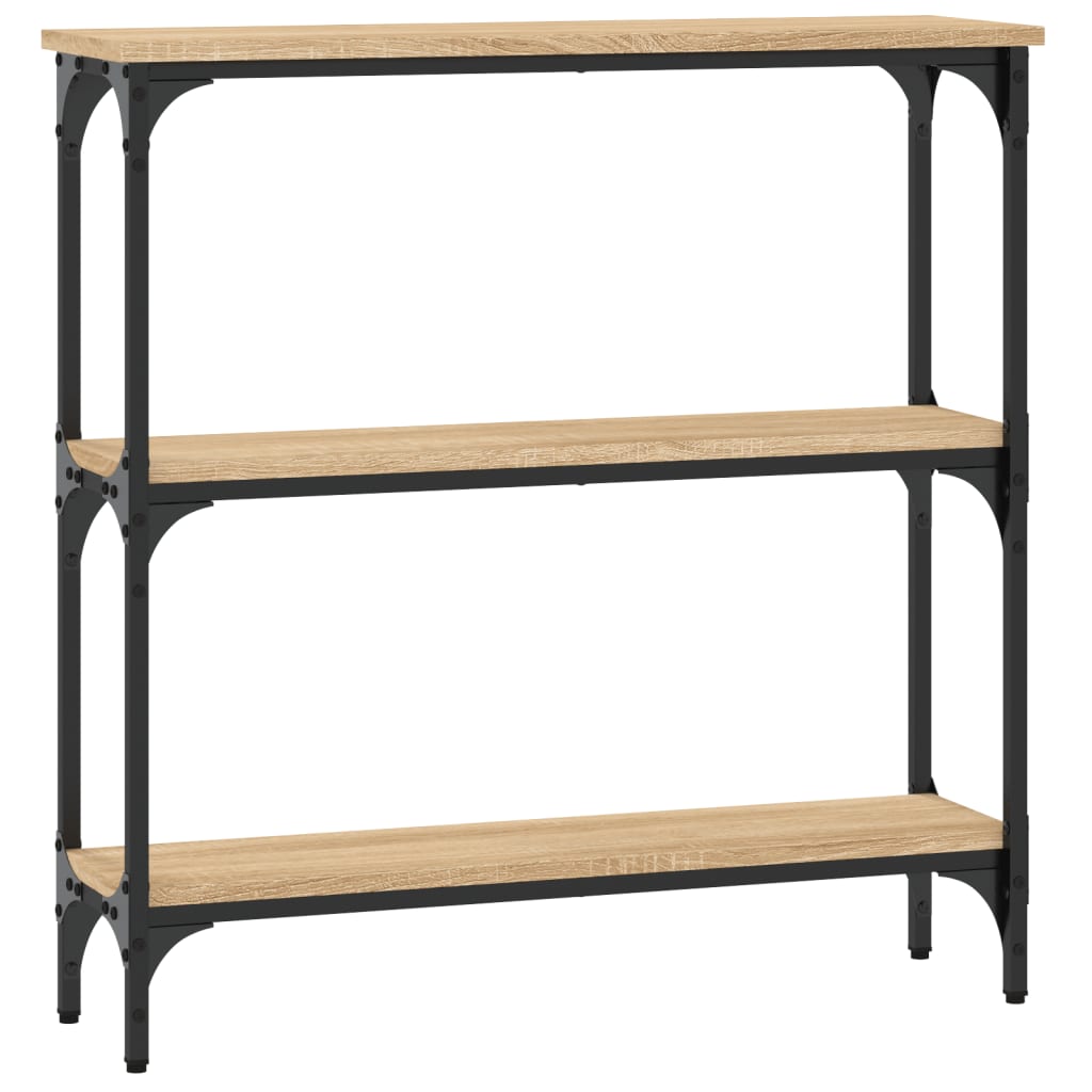Mesa consola 75x22,5x75 cm derivados de madeira carvalho sonoma - Image 5