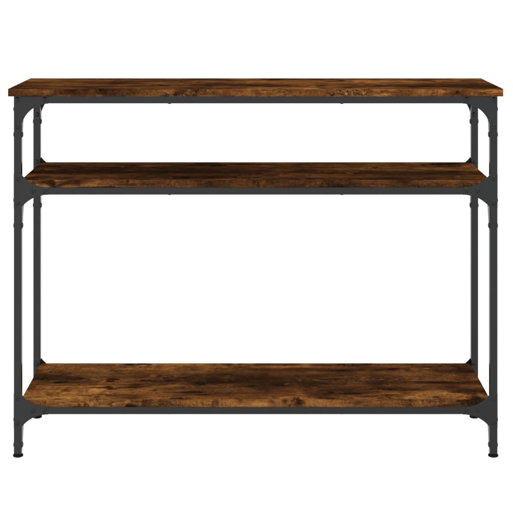 Mesa consola 100x29x75 cm derivados de madeira carvalho fumado - Image 3
