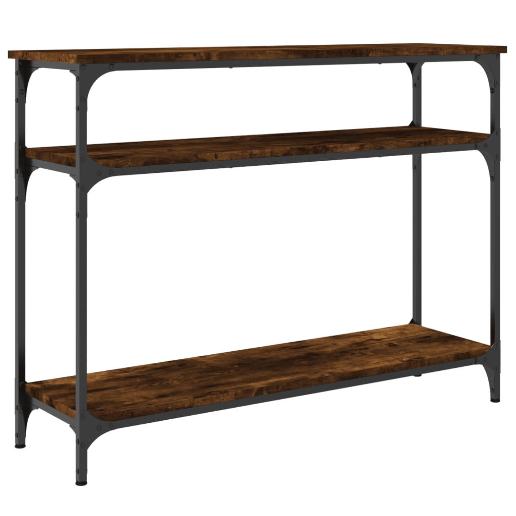 Mesa consola 100x29x75 cm derivados de madeira carvalho fumado - Image 5