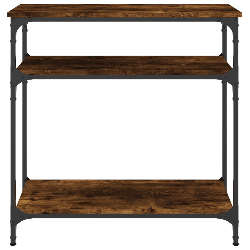 Mesa consola 75x29x75 cm derivados de madeira carvalho fumado - Image 3