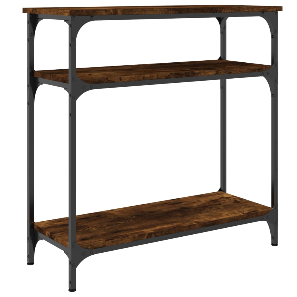 Mesa consola 75x29x75 cm derivados de madeira carvalho fumado - Image 5