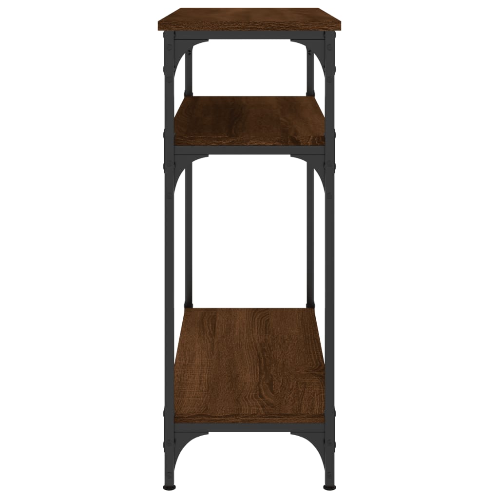 Mesa consola 75x29x75 cm derivados madeira carvalho castanho - Image 4