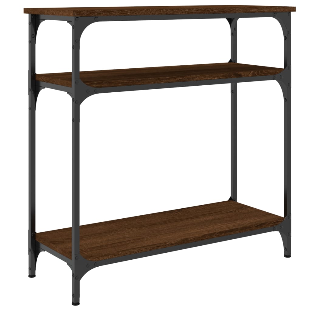 Mesa consola 75x29x75 cm derivados madeira carvalho castanho - Image 5
