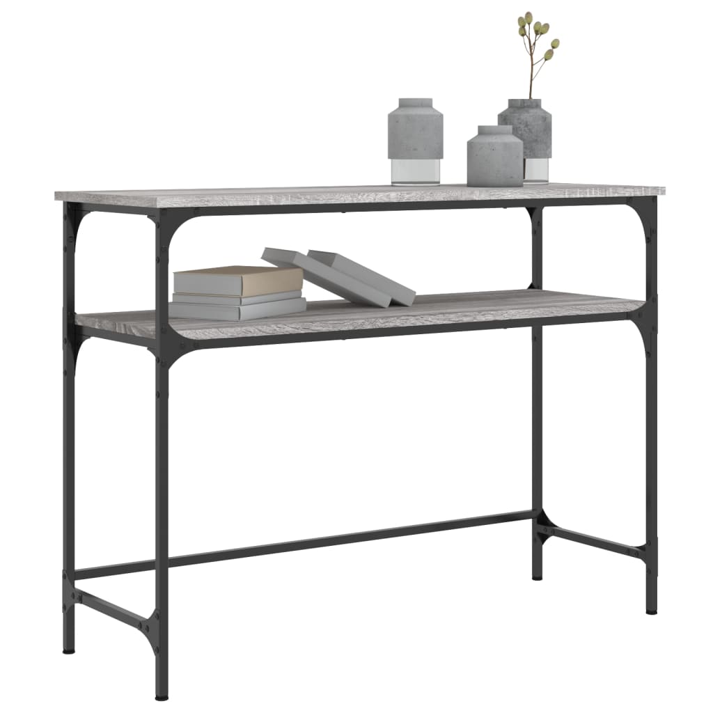 Mesa consola 100x35,5x75cm derivados de madeira cinzento sonoma - Image 2