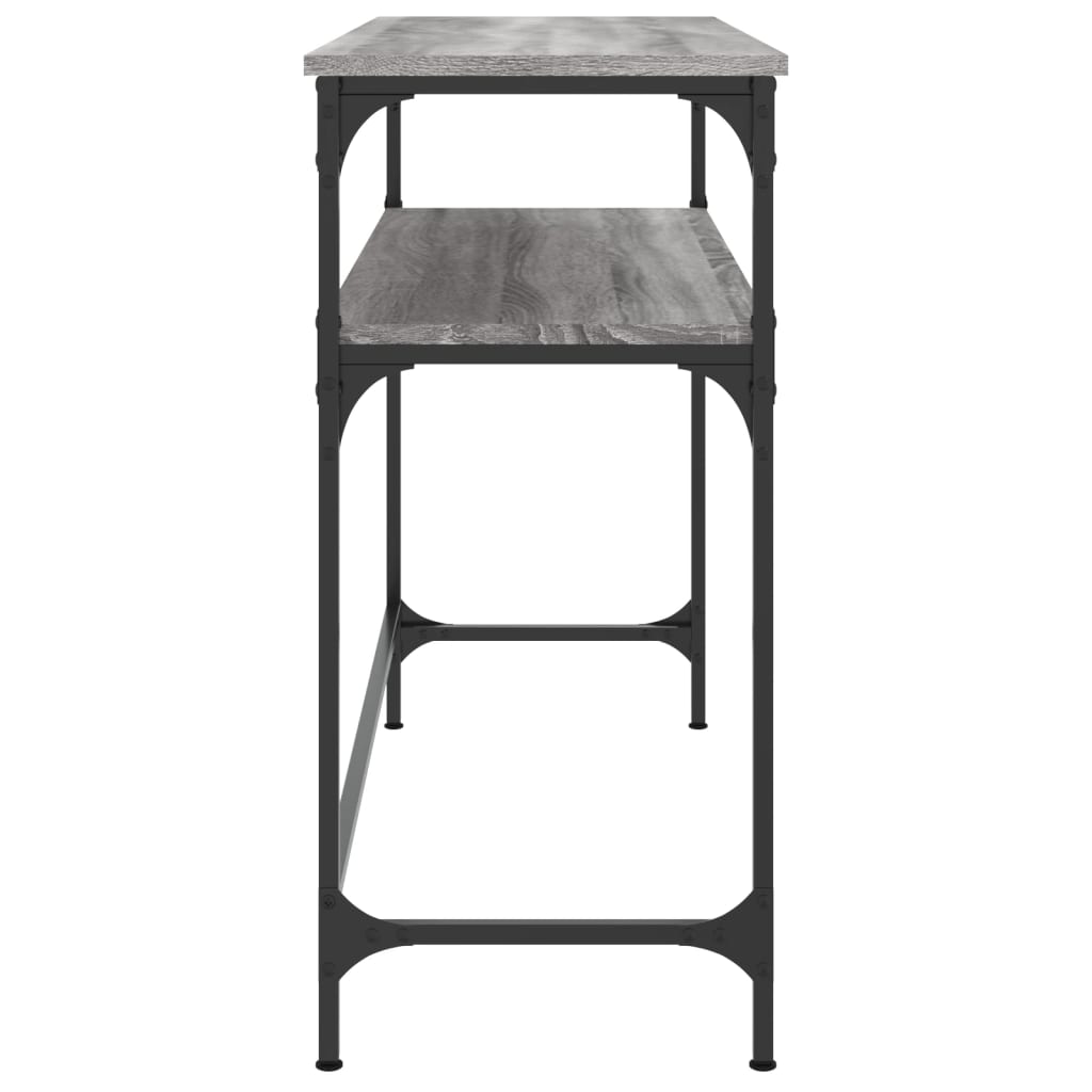 Mesa consola 100x35,5x75cm derivados de madeira cinzento sonoma - Image 4