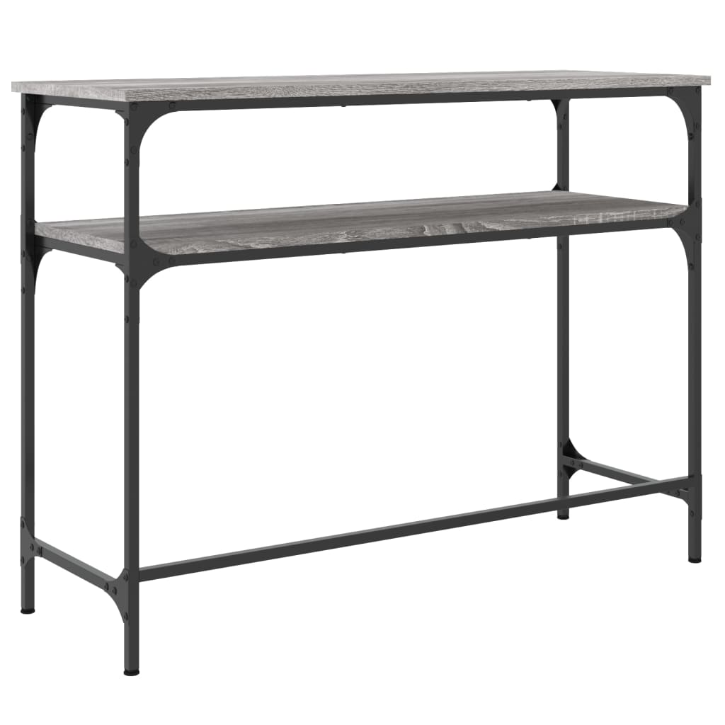 Mesa consola 100x35,5x75cm derivados de madeira cinzento sonoma - Image 5