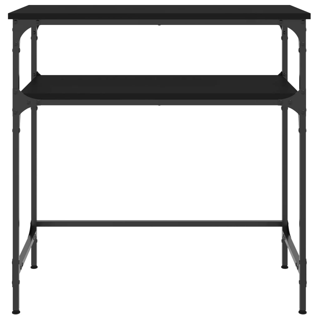 Mesa consola 75x35,5x75 cm derivados de madeira preto - Image 3