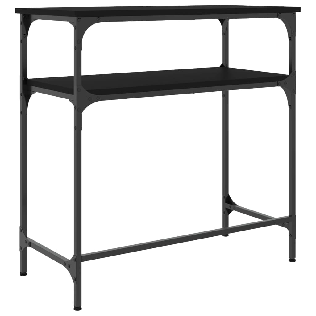 Mesa consola 75x35,5x75 cm derivados de madeira preto - Image 5