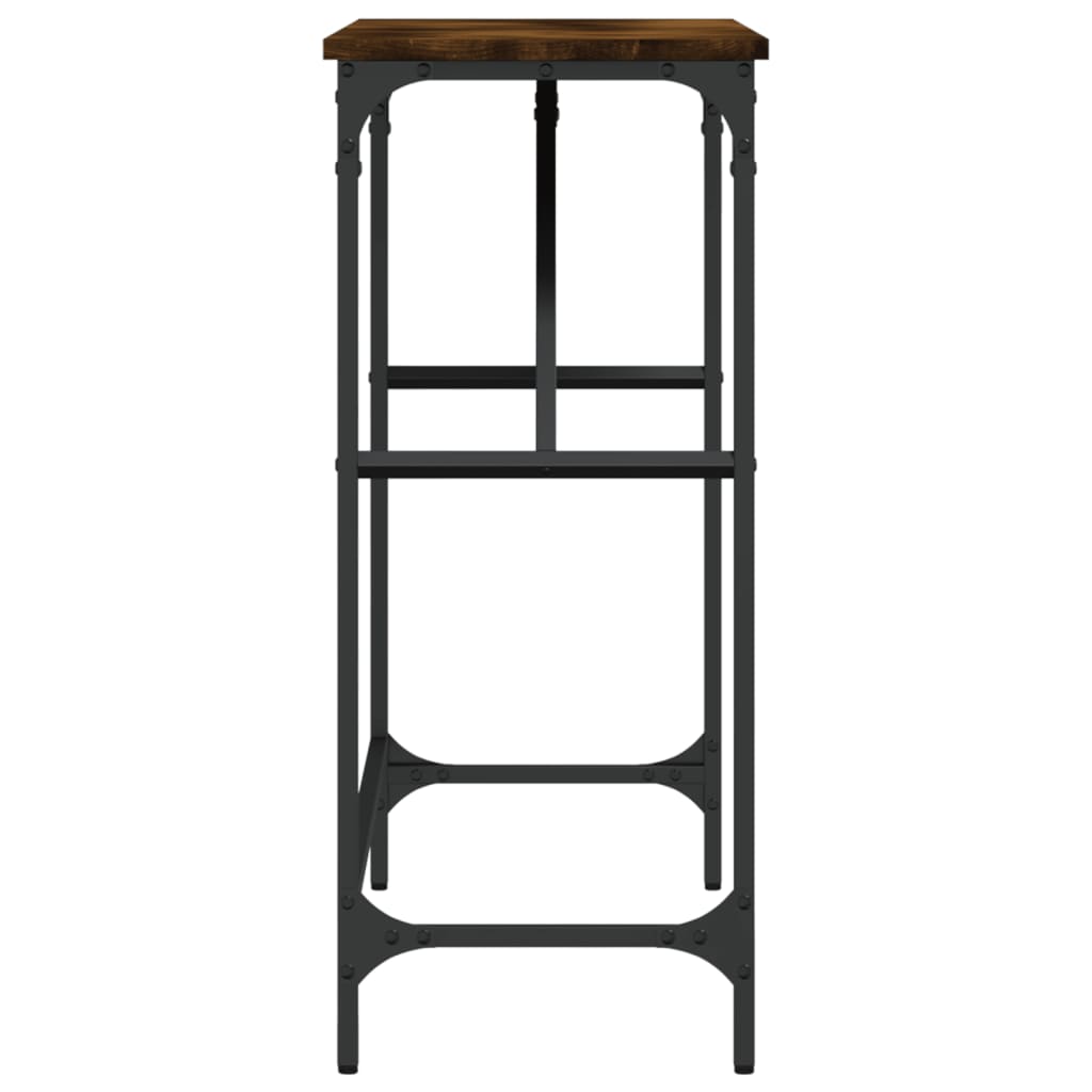 Mesa consola 100x32x75 cm derivados de madeira carvalho fumado - Image 4