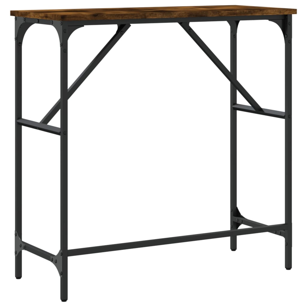 Mesa consola 75x32x75 cm derivados de madeira carvalho fumado - Image 5