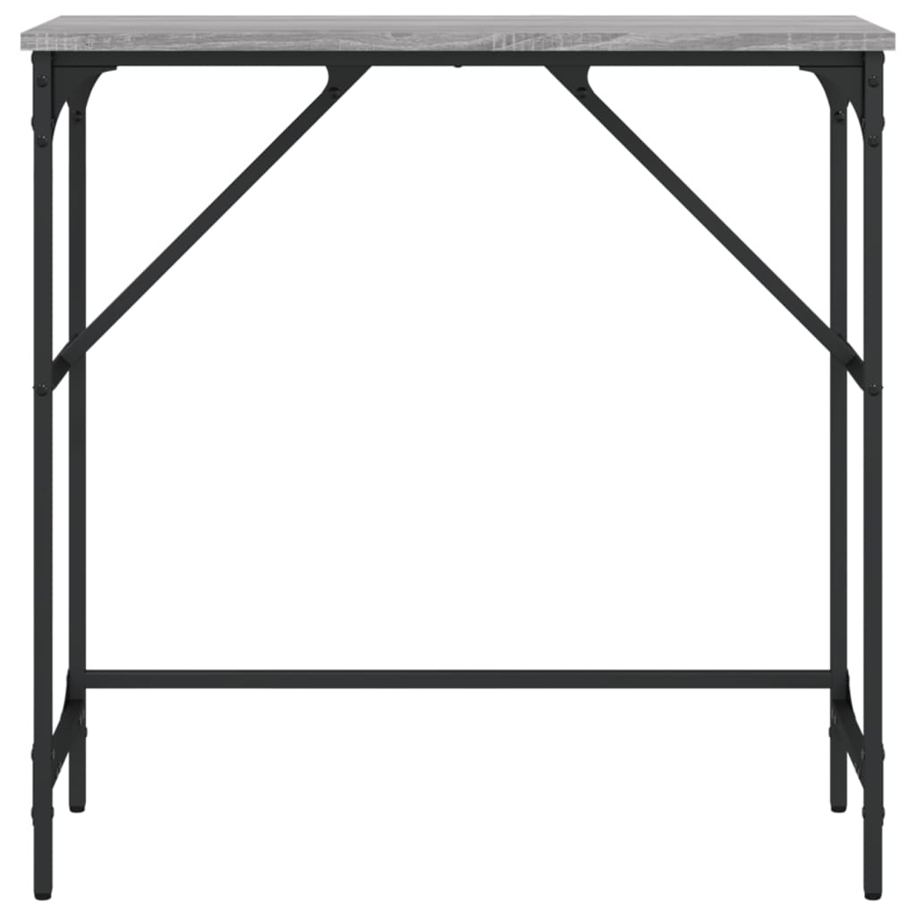 Mesa consola 75x32x75 cm derivados de madeira cinzento sonoma - Image 3
