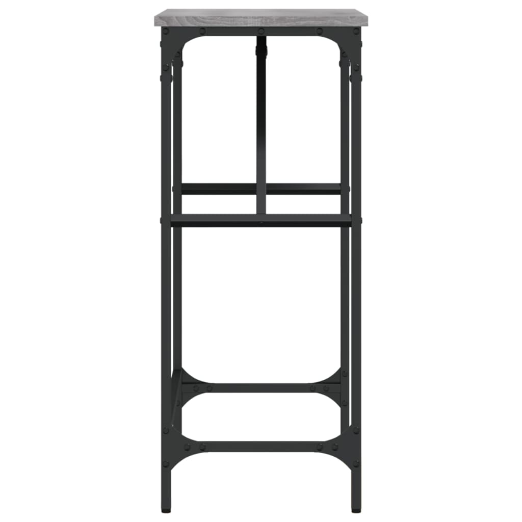 Mesa consola 75x32x75 cm derivados de madeira cinzento sonoma - Image 4