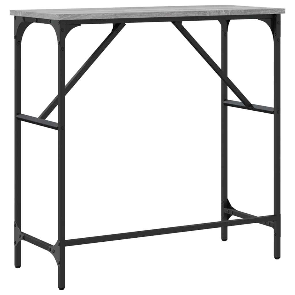 Mesa consola 75x32x75 cm derivados de madeira cinzento sonoma - Image 5
