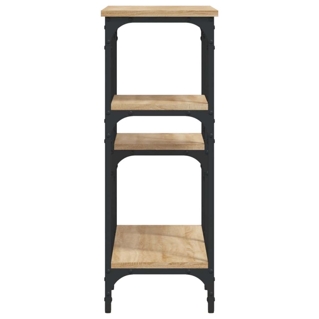 Mesa consola 80x29x75 cm derivados de madeira carvalho sonoma - Image 4