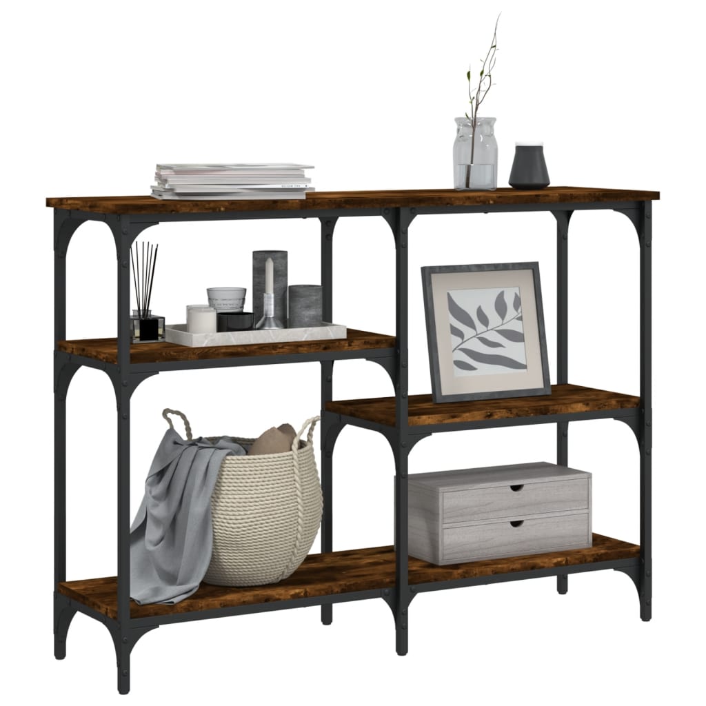 Mesa consola 102x29x75 cm derivados de madeira carvalho fumado - Image 2