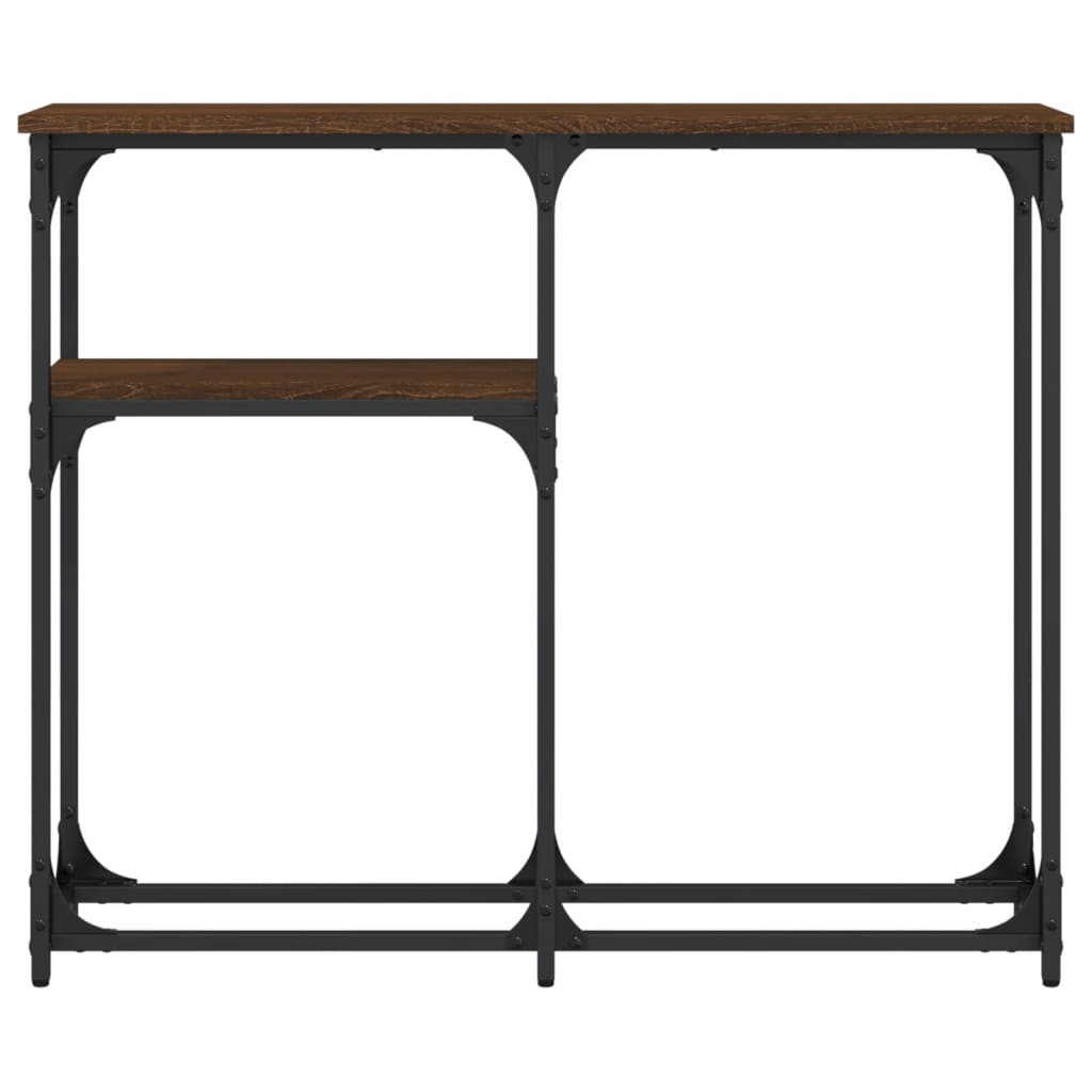 Mesa consola 90x22,5x75 cm derivados madeira carvalho castanho - Image 3