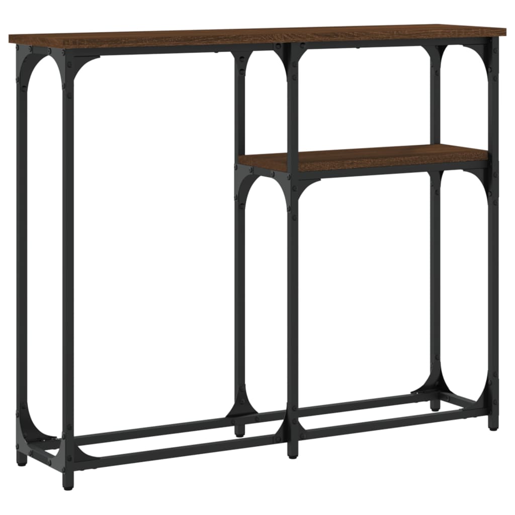 Mesa consola 90x22,5x75 cm derivados madeira carvalho castanho - Image 5