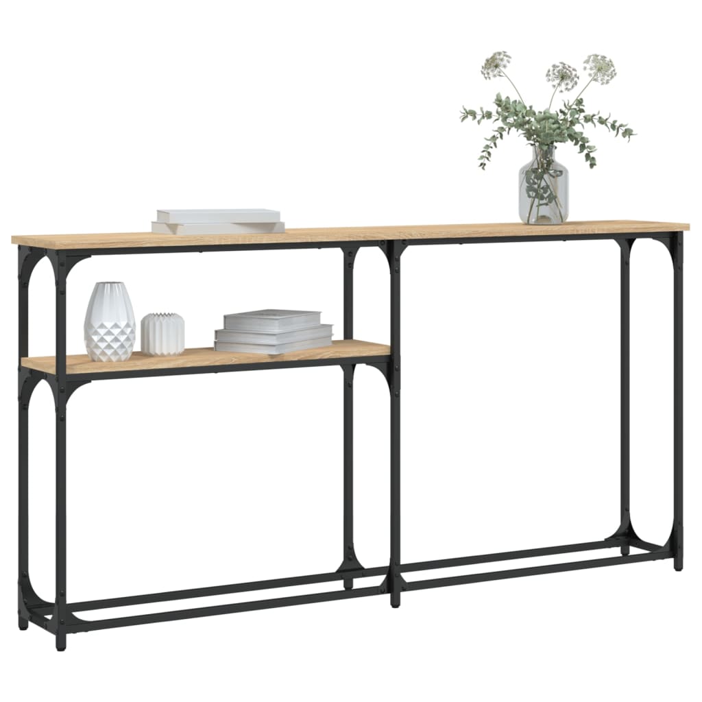 Mesa consola 145x22,5x75cm derivados de madeira carvalho sonoma - Image 2