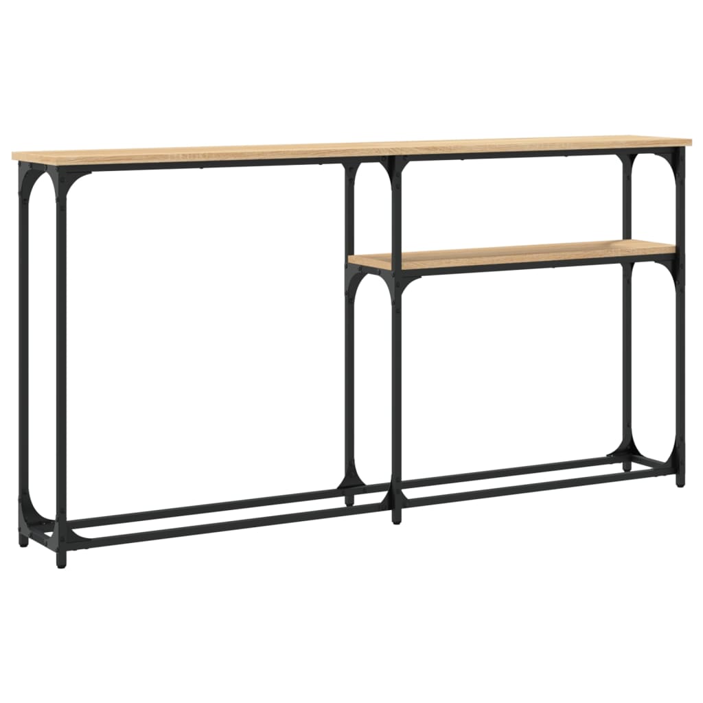 Mesa consola 145x22,5x75cm derivados de madeira carvalho sonoma - Image 5