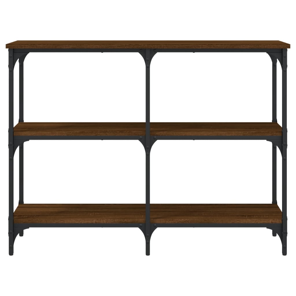 Mesa consola 100x29x75 cm derivados madeira carvalho castanho - Image 3