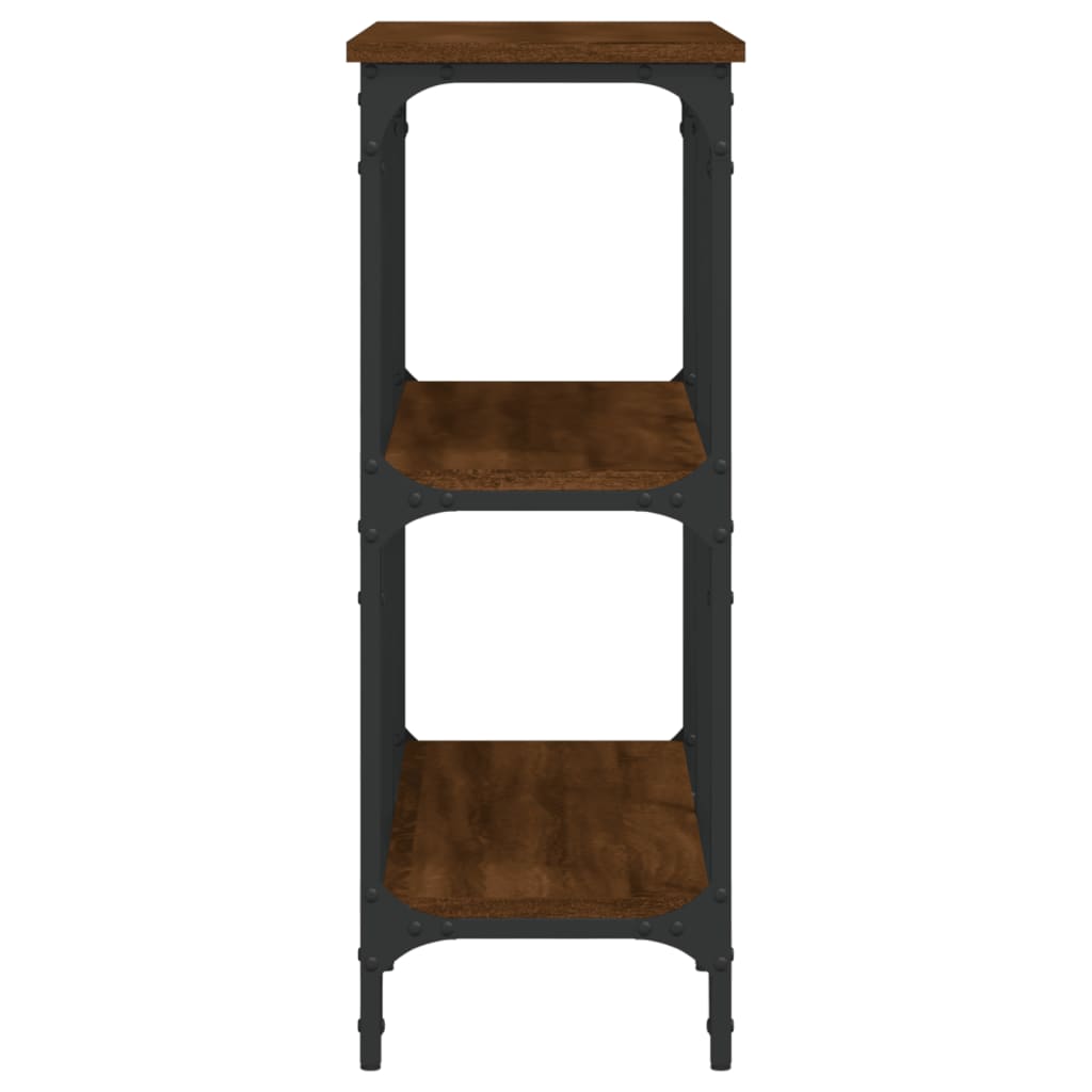 Mesa consola 100x29x75 cm derivados madeira carvalho castanho - Image 4