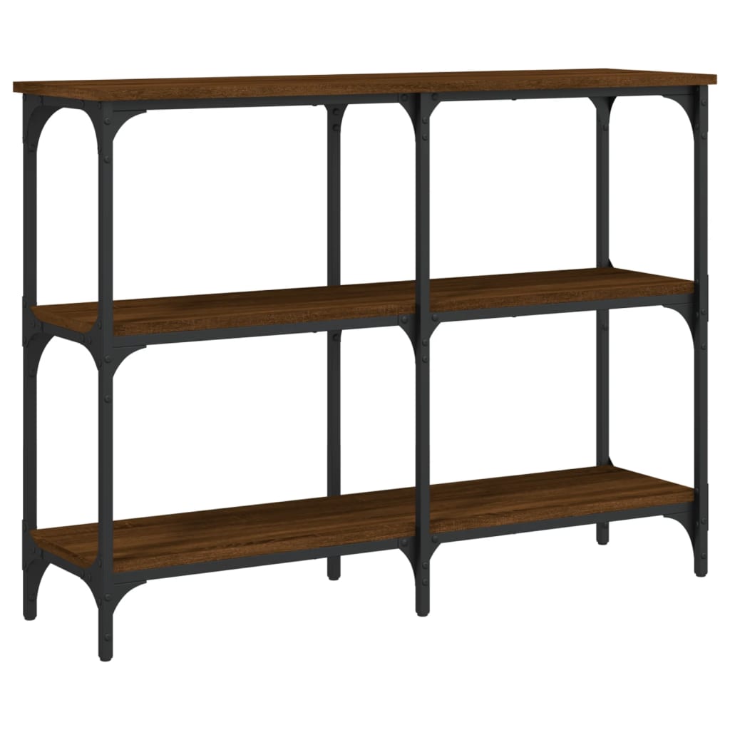 Mesa consola 100x29x75 cm derivados madeira carvalho castanho - Image 5