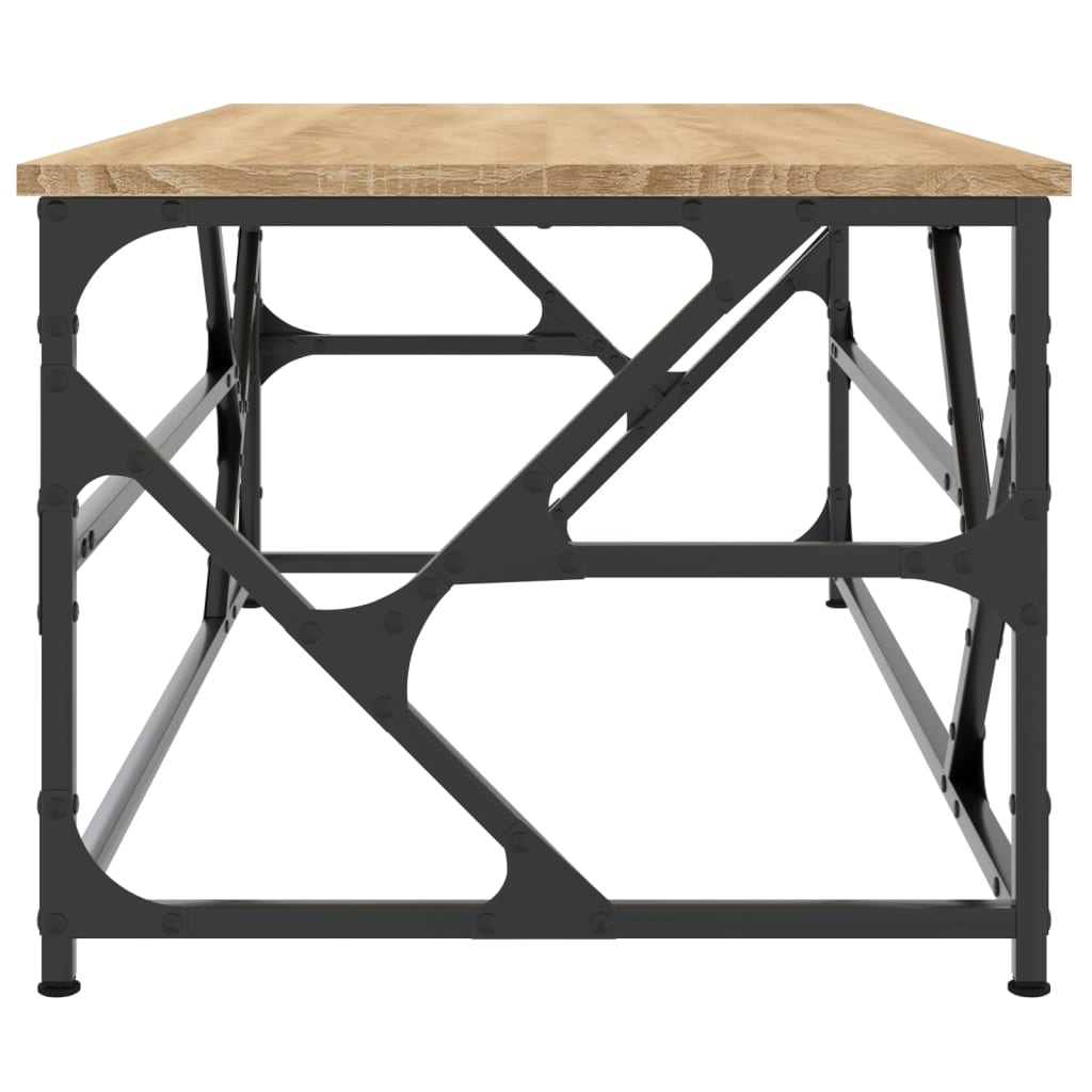 Mesa centro 100x50x40 cm derivados madeira cor carvalho sonoma - Image 4