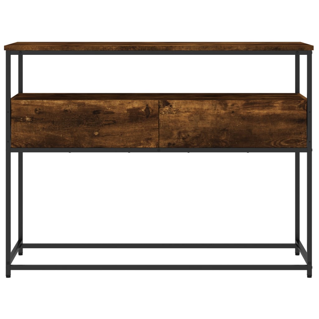 Mesa consola 100x40x75 cm derivados de madeira carvalho fumado - Image 5