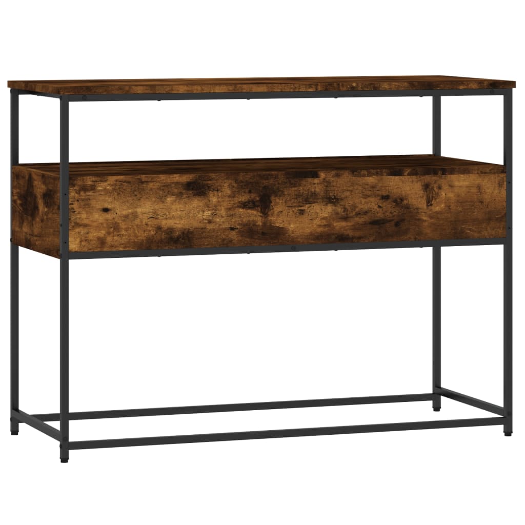 Mesa consola 100x40x75 cm derivados de madeira carvalho fumado - Image 7