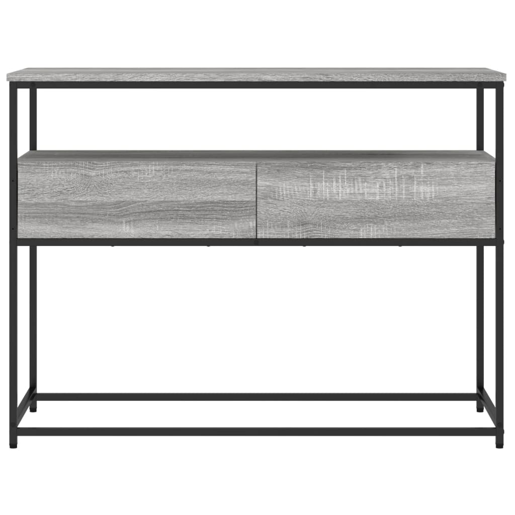 Mesa consola 100x40x75 cm derivados de madeira cinzento sonoma - Image 5
