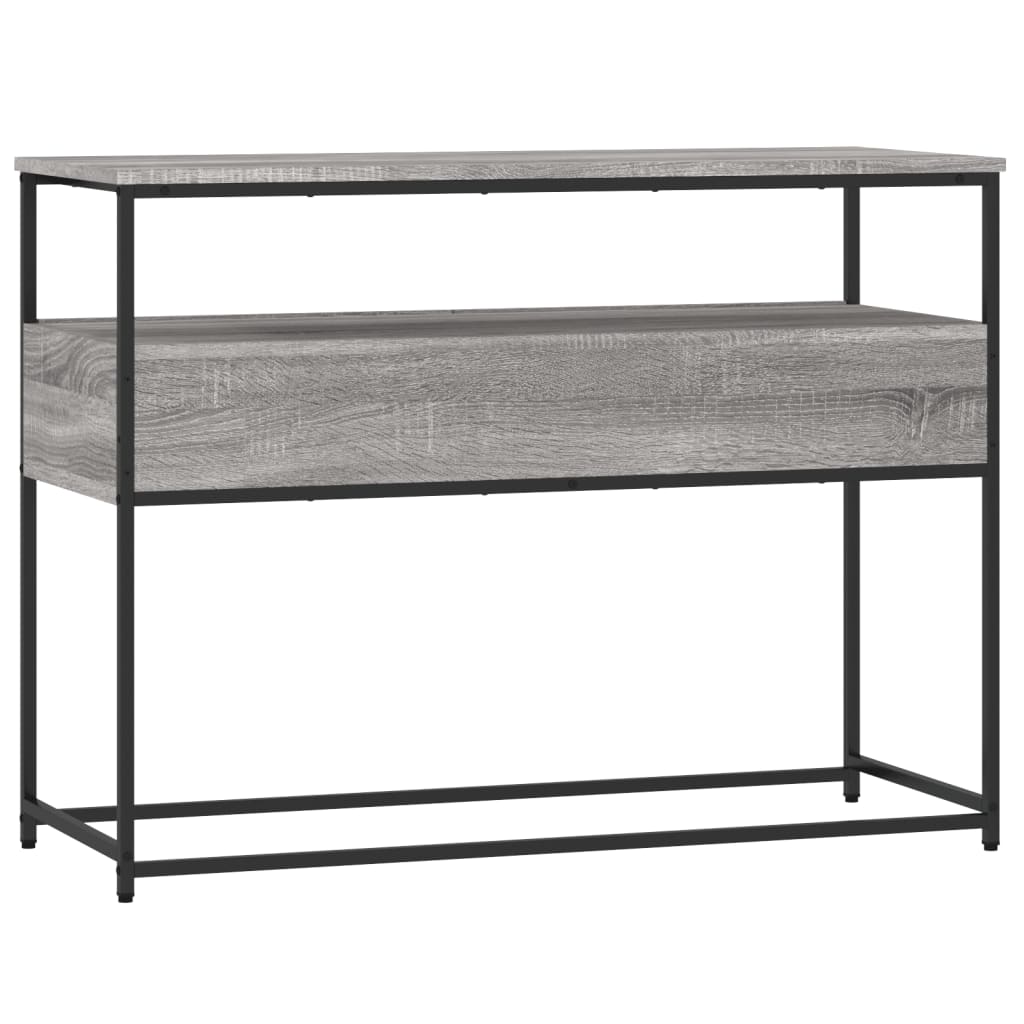 Mesa consola 100x40x75 cm derivados de madeira cinzento sonoma - Image 7