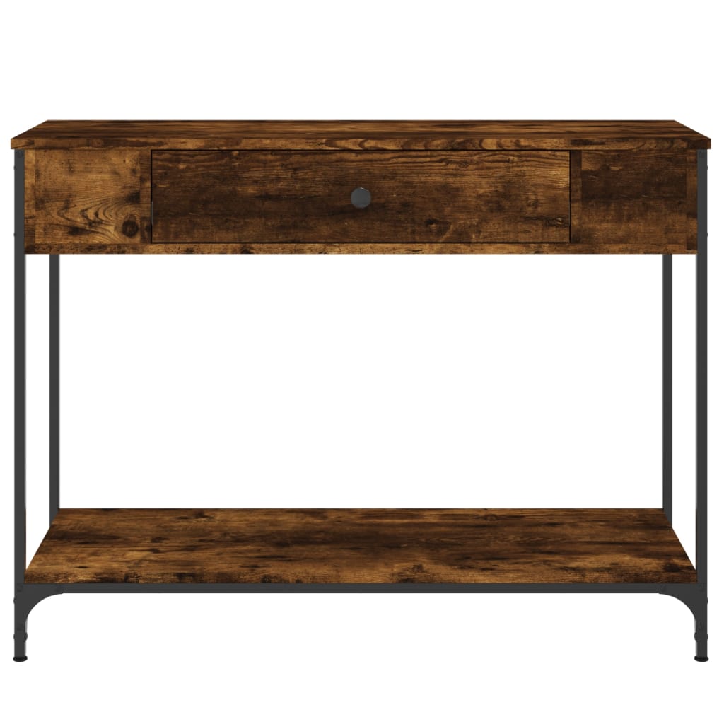 Mesa consola 100x34,5x75cm derivados de madeira carvalho fumado - Image 5