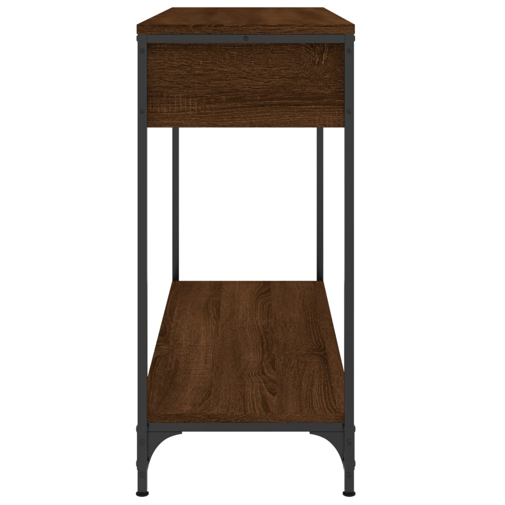 Mesa consola 100x34,5x75 cm derivados madeira carvalho castanho - Image 6