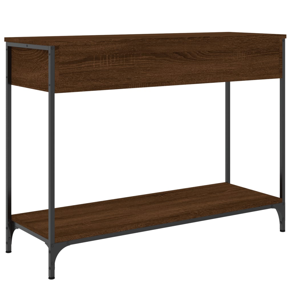 Mesa consola 100x34,5x75 cm derivados madeira carvalho castanho - Image 7