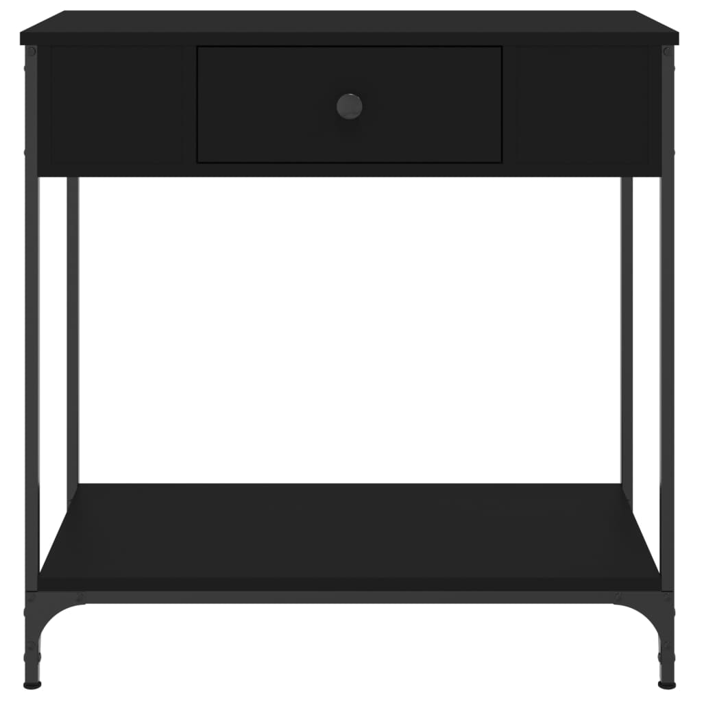 Mesa consola 75x34,5x75 cm derivados de madeira preto - Image 5