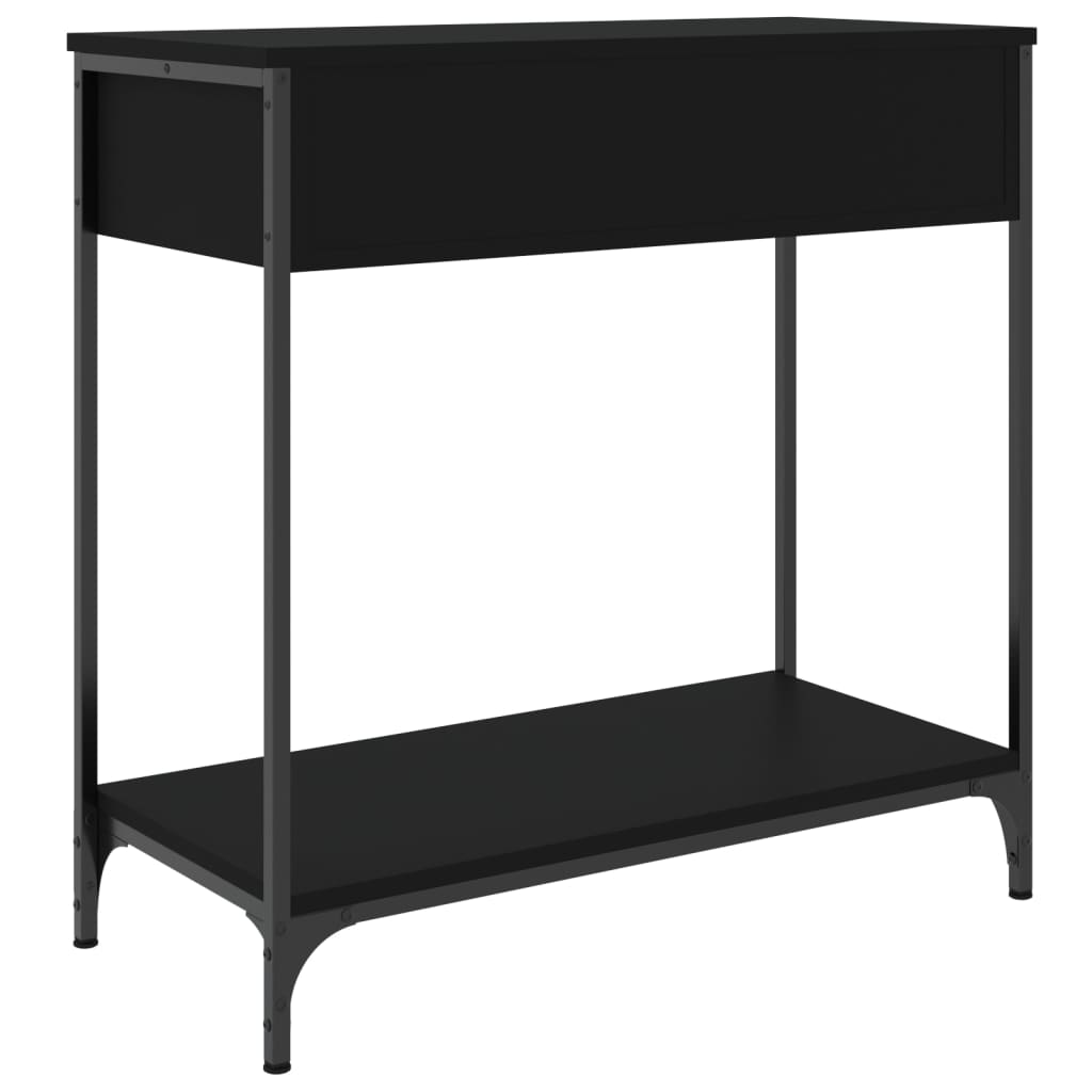 Mesa consola 75x34,5x75 cm derivados de madeira preto - Image 7