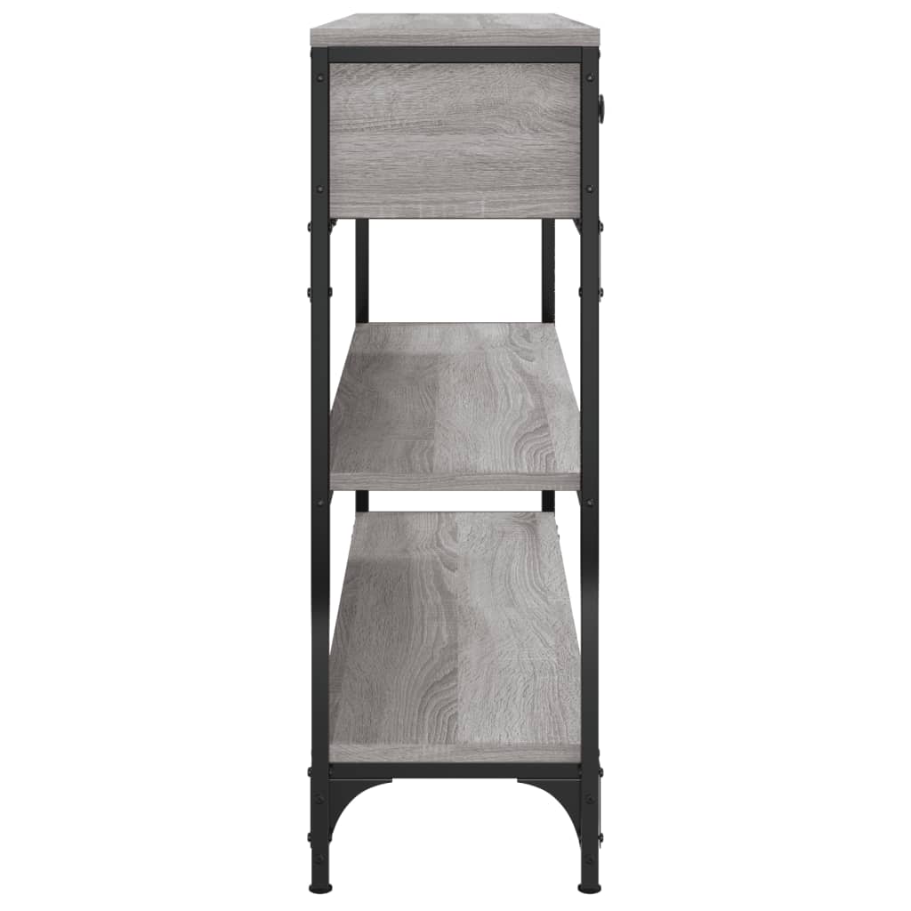 Mesa consola 100x25x75 cm derivados de madeira cinzento sonoma - Image 6