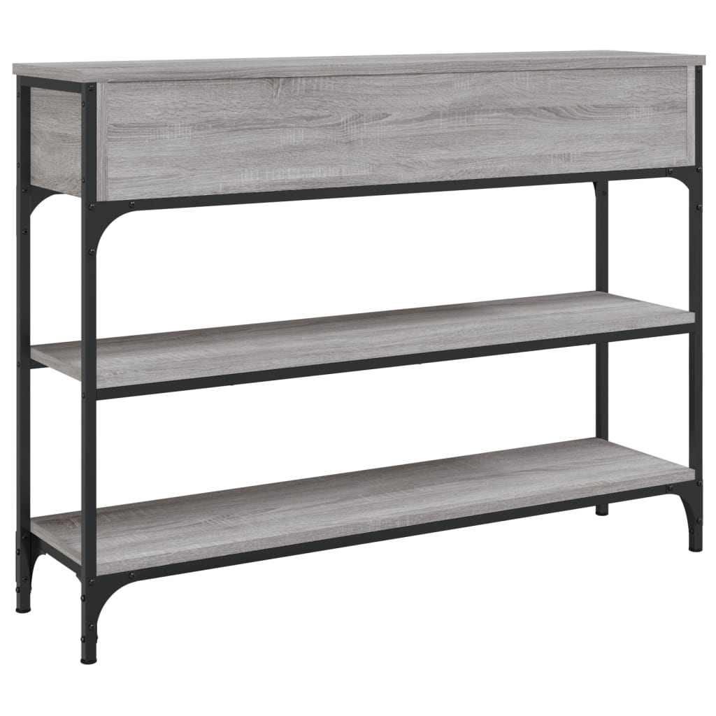 Mesa consola 100x25x75 cm derivados de madeira cinzento sonoma - Image 7