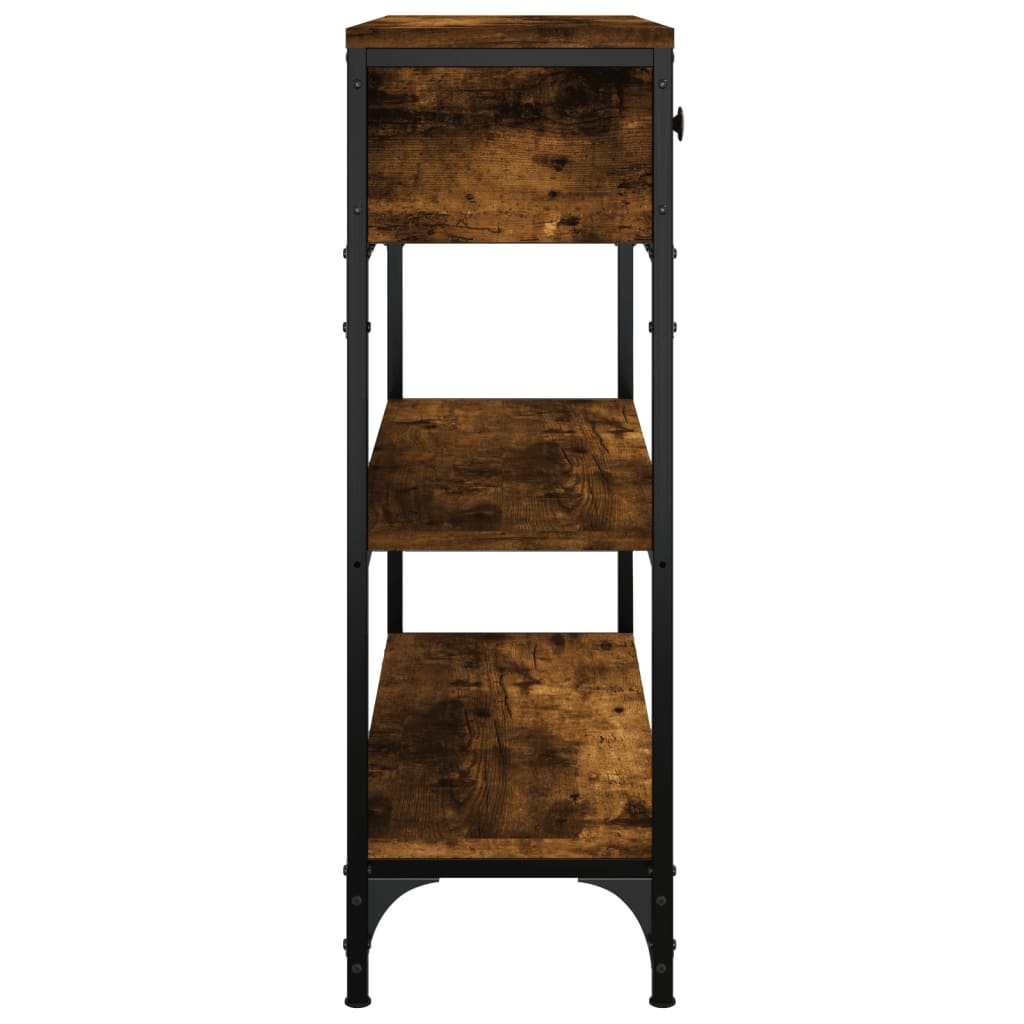 Mesa consola 72,5x25x75 cm derivados de madeira carvalho fumado - Image 6