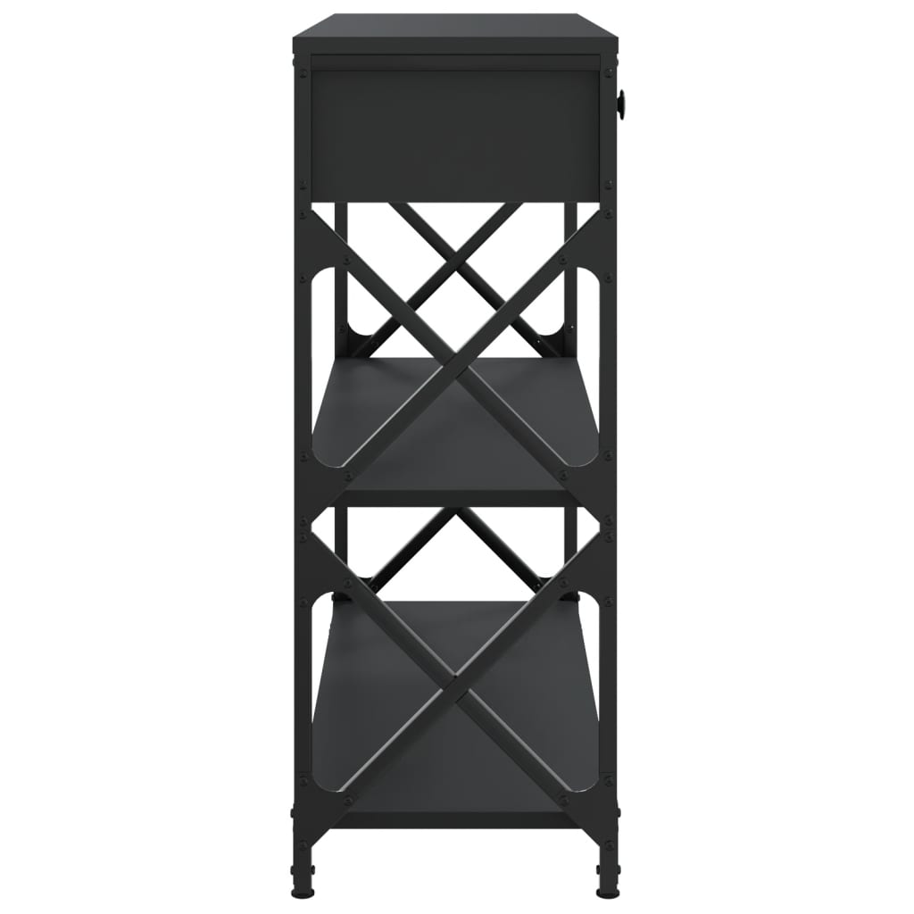 Mesa consola 75x28x75 cm derivados de madeira preto - Image 6