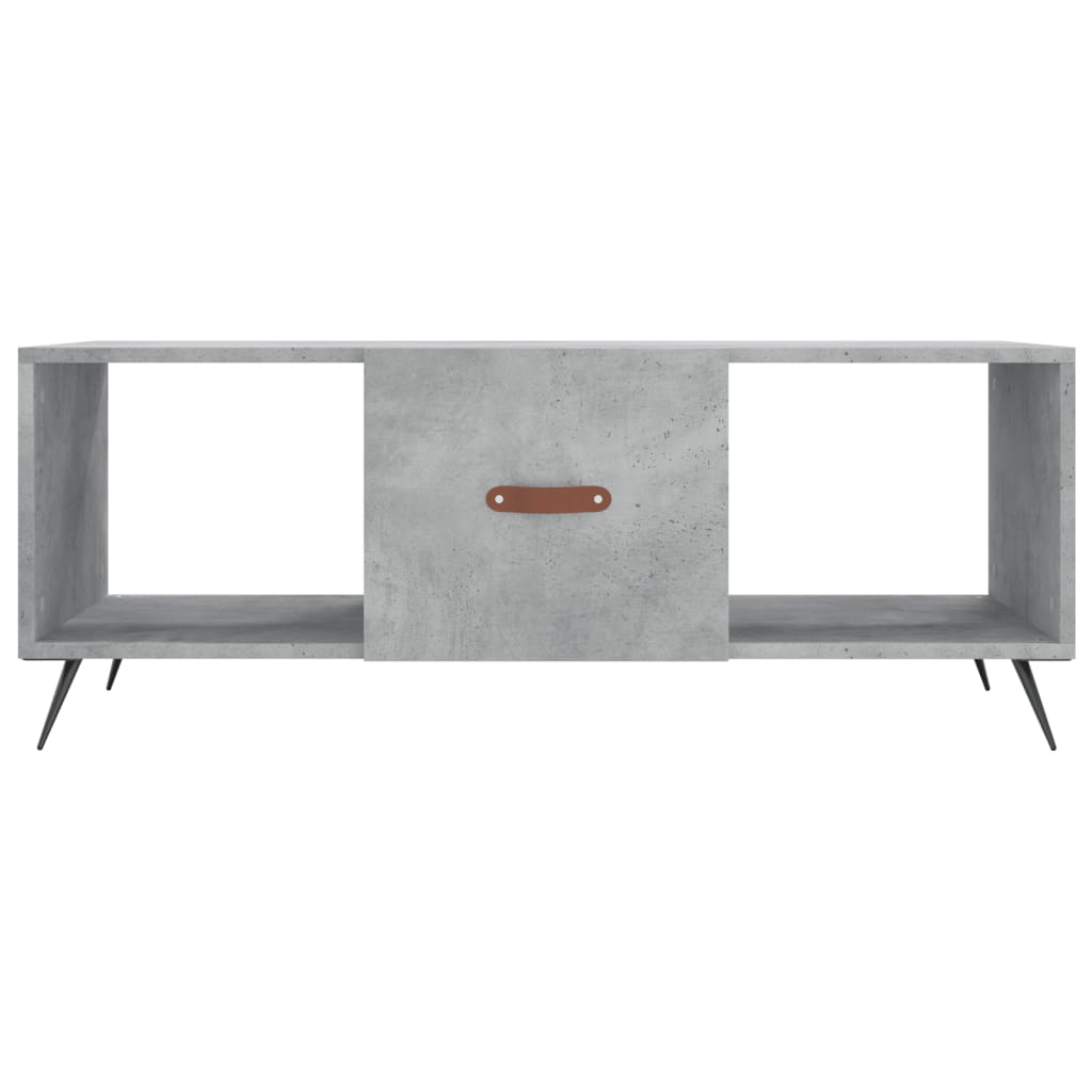 Mesa de centro 102x50x40 cm madeira processada cinza cimento - Image 4
