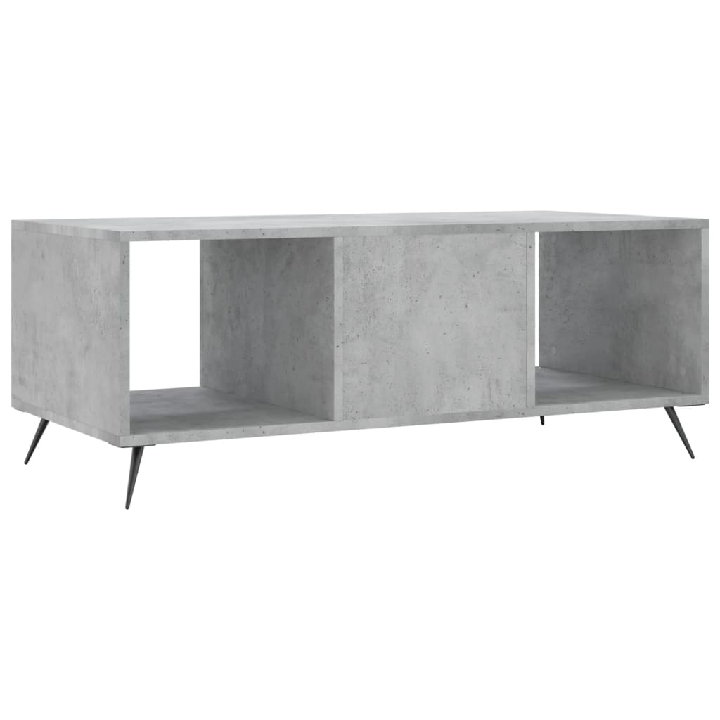 Mesa de centro 102x50x40 cm madeira processada cinza cimento - Image 7